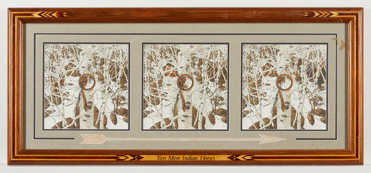 Bev Doolittle "Two More Indian Horses" Signed and Numbered Lithograph Triptych