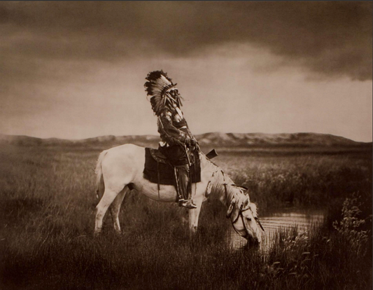 Edward Curtis "An Oasis In The Badlands" Photo Lithograph Print