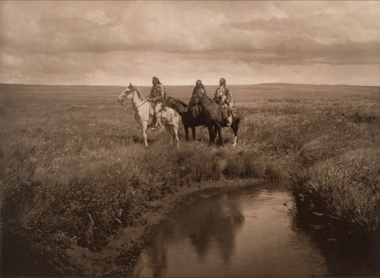 Edward Curtis "The Three Chiefs" Photo Lithograph Print