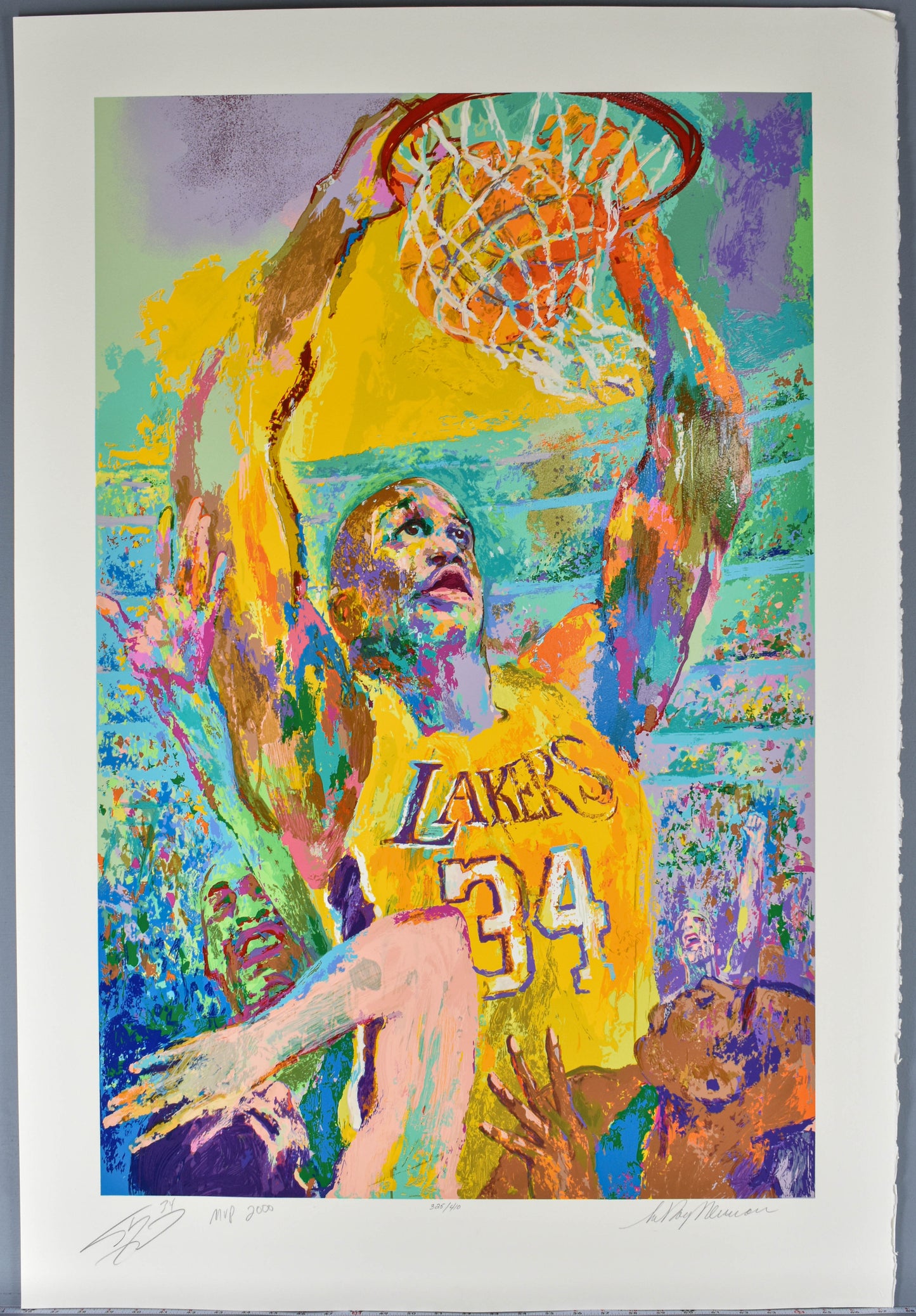 LeRoy Neiman Shaquille O'Neal "Shaq" Double Signed & Numbered Serigraph Print