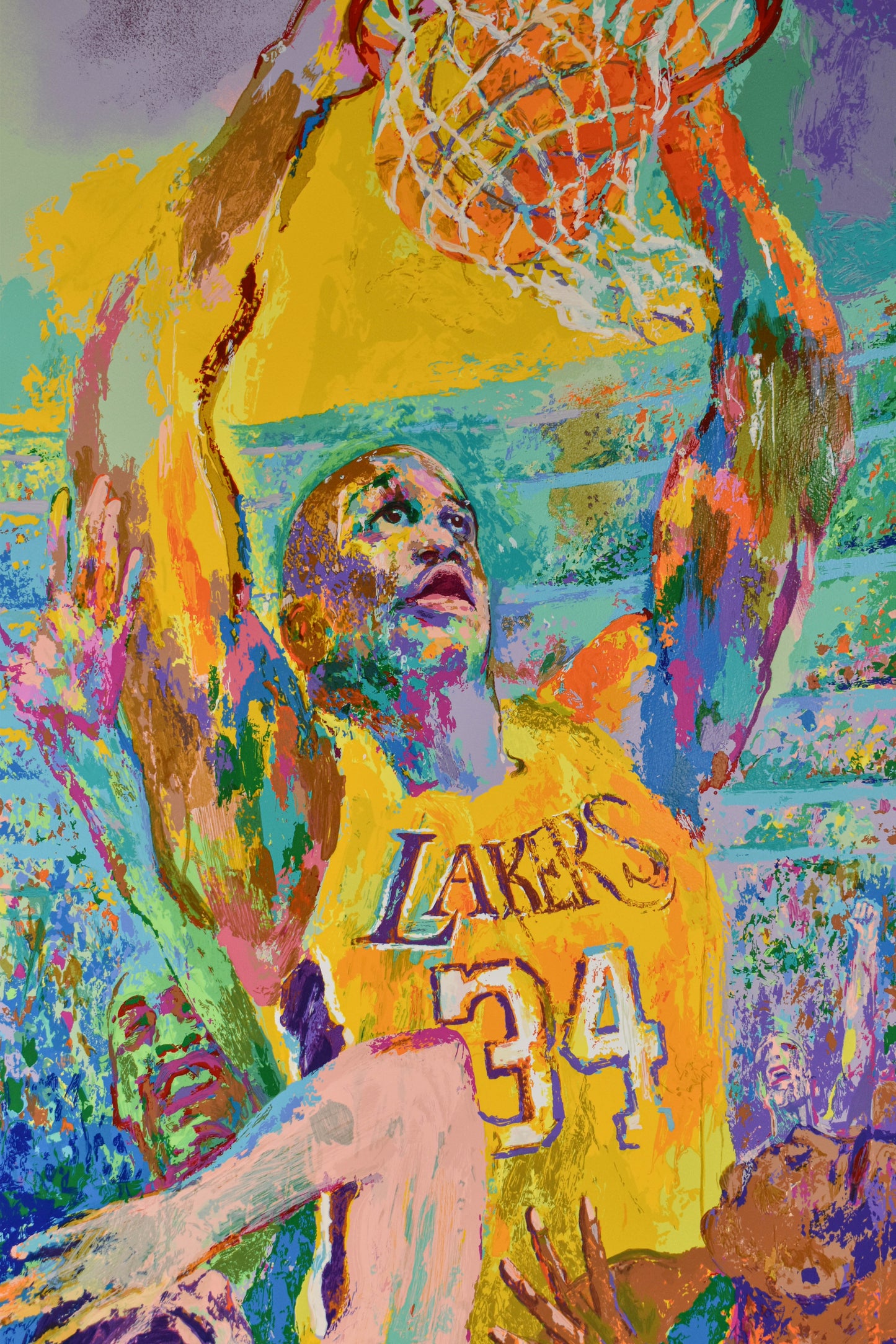 LeRoy Neiman Shaquille O'Neal "Shaq" Double Signed & Numbered Serigraph Print